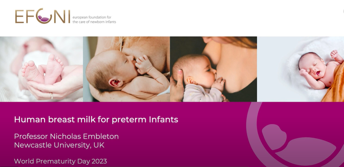 Human breast milk for preterm infants